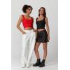 imageQINSEN Womens Square Neck Lace Trim Tank Tops Double Lined Slim Fit Summer Going Out Y2k T ShirtsBlack