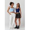 imageQINSEN Womens Square Neck Lace Trim Tank Tops Double Lined Slim Fit Summer Going Out Y2k T ShirtsSky Blue