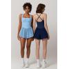 imageQINSEN Womens Square Neck Sleeveless Romper Jumpsuit Casual Summer One Piece Outfit with PocketLight Blue