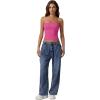 imageQINSEN Womens Tube Tops Strapless Bandeau Tops Double Lined Slim Fit Summer Going Out Tank TopsMagenta