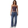 imageQINSEN Womens Tube Tops Strapless Bandeau Tops Double Lined Slim Fit Summer Going Out Tank TopsPrune Purple