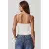 imageQINSEN Womens V Neck Tank Tops Double Lined Adjustable Strap Camisole ShirtWhite