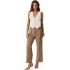 imageQINSEN Womens V Neck Vest Top Sleeveless Button Down Fully Lined Solid Going Out Crop TopsBeige