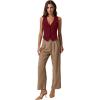 imageQINSEN Womens V Neck Vest Top Sleeveless Button Down Fully Lined Solid Going Out Crop TopsBurgundy