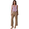 imageQINSEN Womens V Neck Vest Top Sleeveless Button Down Fully Lined Solid Going Out Crop TopsLight Purple