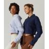 imageQINSEN Hoodies for Women Full Zip Up Cropped Jacket Long Sleeves with Cargo Pockets Sweatshirts TopsSky Blue