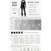 imageQINSEN Jumpsuits for Women Square Neck Wide Leg Full Length Romper PlaysuitBlack