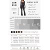 imageQINSEN Jumpsuits for Women Square Neck Wide Leg Full Length Romper PlaysuitBlackened Peal