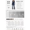 imageQINSEN Jumpsuits for Women Square Neck Wide Leg Full Length Romper PlaysuitNavy Blue