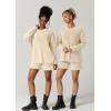 imageQINSEN Lounge Set for Women Long Sleeve Pullover Sweater with Shorts Two Pieces Loungewear
