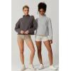 imageQINSEN Women Half Zip Fleece Sweatshirt Mock Neck Long Sleeve Winter Cozy Sherpa Pullover Sweater TopsDark Grey