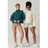 imageQINSEN Women Half Zip Fleece Sweatshirt Mock Neck Long Sleeve Winter Cozy Sherpa Pullover Sweater TopsForest Green