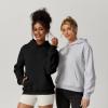 imageQINSEN Womens Fleece Hoodies Casual Long Sleeve Pullover SweatershirtsBlack