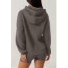 imageQINSEN Womens Fleece Hoodies Casual Long Sleeve Pullover SweatershirtsDark Grey