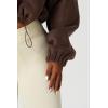 imageQINSEN Womens Full Zip Fleece Short Jacket Warm Winter Long Sleeve Stand Collar Sherpa Crop CoatCaramel Coffee