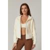 imageQINSEN Womens Full Zipper Hoodies Fleece Lined Collar Pullover Cozy Long Sleeve SweatshirtsBeige