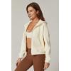 imageQINSEN Womens Full Zipper Hoodies Fleece Lined Collar Pullover Cozy Long Sleeve SweatshirtsBeige