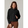 imageQINSEN Womens Full Zipper Hoodies Fleece Lined Collar Pullover Cozy Long Sleeve SweatshirtsBlack