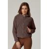 imageQINSEN Womens Full Zipper Hoodies Fleece Lined Collar Pullover Cozy Long Sleeve SweatshirtsBrown