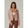 imageQINSEN Womens Full Zipper Hoodies Fleece Lined Collar Pullover Cozy Long Sleeve SweatshirtsHazelnut