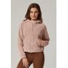 imageQINSEN Womens Full Zipper Hoodies Fleece Lined Collar Pullover Cozy Long Sleeve SweatshirtsHazelnut