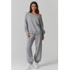 imageQINSEN Womens Oversized Sweatshirt Long Sleeve Off The Shoulder Pullover Casual Comfy Fall OutfitsLight Grey