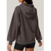 imageQINSEN Womens Relaxed ZipUp Hoodie Fall Oversized Sweatshirt Cozy Fleece Jacket with Pocket