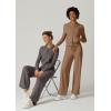 imageQINSEN Womens Two Piece Outfits Long Sleeve FullZip Hoodie and Wide Leg Pants Tracksuit Lounge Matching SetCaramel