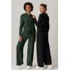 imageQINSEN Womens Two Piece Outfits Long Sleeve FullZip Hoodie and Wide Leg Pants Tracksuit Lounge Matching SetForest Green