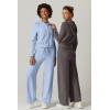 imageQINSEN Womens Two Piece Outfits Long Sleeve FullZip Hoodie and Wide Leg Pants Tracksuit Lounge Matching SetSky Blue