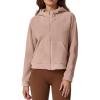 imageQINSEN Womens Full Zipper Hoodies Fleece Lined Collar Pullover Cozy Long Sleeve SweatshirtsHazelnut