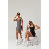 imageQINSEN Womens Square Neck Tennis Dress Sleeveless Built in Shorts Golf Athletic Dress with PocketsBlack