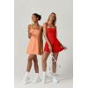 imageQINSEN Womens Square Neck Tennis Dress Sleeveless Built in Shorts Golf Athletic Dress with PocketsRed