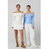 imageQINSEN Cotton Off The Shoulder Sweater for Women Long Sleeve Ribbed Knit Pullover Sweater Slim Fit Going Out TopsBeige