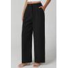 imageQINSEN Wide Leg Dress Pants for Women High Waisted Wrinkle Free Work Pants with Pockets Casual SlackBlack