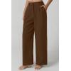 imageQINSEN Wide Leg Dress Pants for Women High Waisted Wrinkle Free Work Pants with Pockets Casual SlackBrown