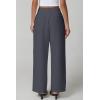 imageQINSEN Wide Leg Dress Pants for Women High Waisted Wrinkle Free Work Pants with Pockets Casual SlackDark Grey
