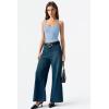 image:imageQINSEN Womens Cross Back Tank Top V Neck Double Lined Camisole Top Sleeveless Spaghetti Strap Going Out TopsSky Blue