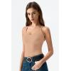 image:imageQINSEN Womens Cross Back Tank Top V Neck Double Lined Camisole Top Sleeveless Spaghetti Strap Going Out TopsTan