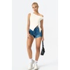 image:imageQINSEN Womens Off Shoulder Asymmetrical Tops Diagonal Buttonup Closure Split Hem Cropped T Shirts Y2k Tank TopBeige01