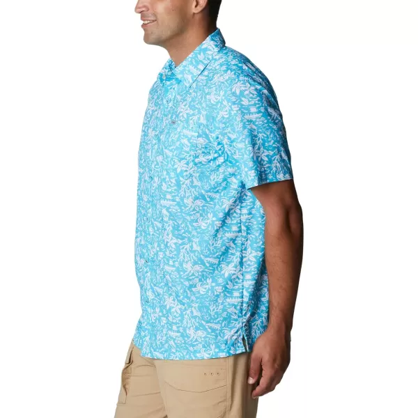 Columbia Mens Super Slack Tide Camp Shirt Short SleeveAtoll Kona Print