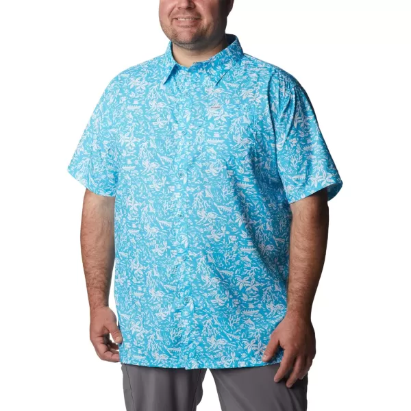 Columbia Mens Super Slack Tide Camp Shirt Short SleeveAtoll Kona Print