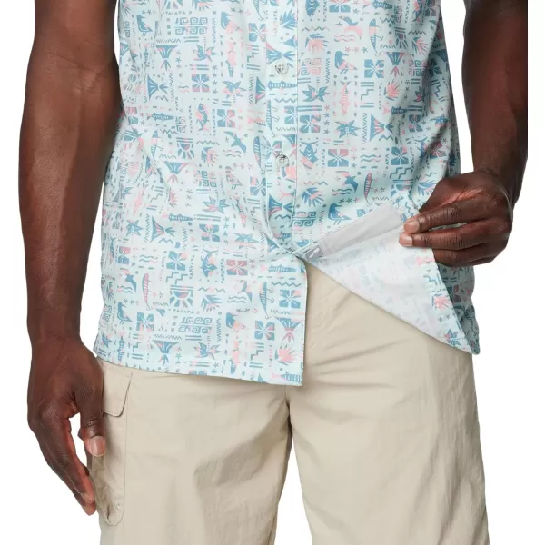 Columbia Mens Super Slack Tide Camp Shirt Short SleeveIcy Morn Fishtiki