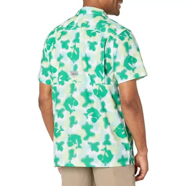 Columbia Mens Super Slack Tide Camp Shirt Short SleeveKey West Bass Camo