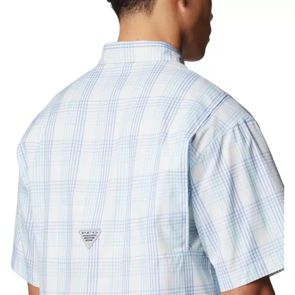 Columbia Mens Super Tamiami Long Sleeve ShirtAqua Haze All Over Gingham