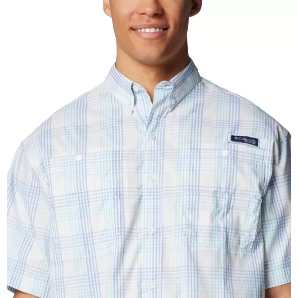 Columbia Mens Super Tamiami Long Sleeve ShirtAqua Haze All Over Gingham