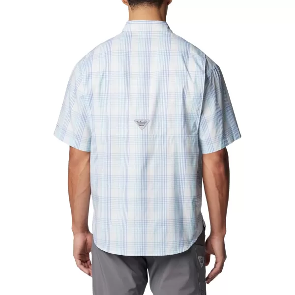 Columbia Mens Super Tamiami Long Sleeve ShirtAqua Haze All Over Gingham