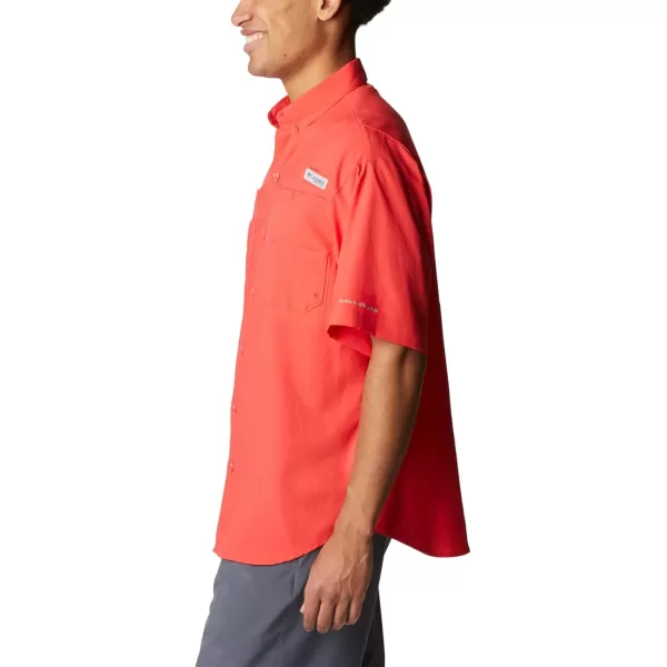 Columbia Mens Tamiami II Short Sleeve ShirtRed Hibiscus