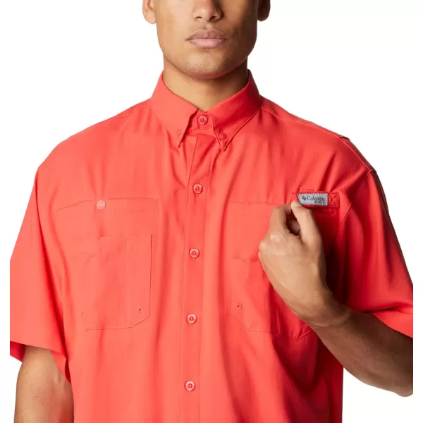 Columbia Mens Tamiami II Short Sleeve ShirtRed Hibiscus