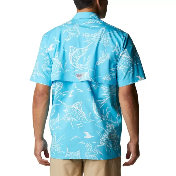 Columbia Mens Trollers Best Short Sleeve ShirtAtoll Mighty Marlins Print